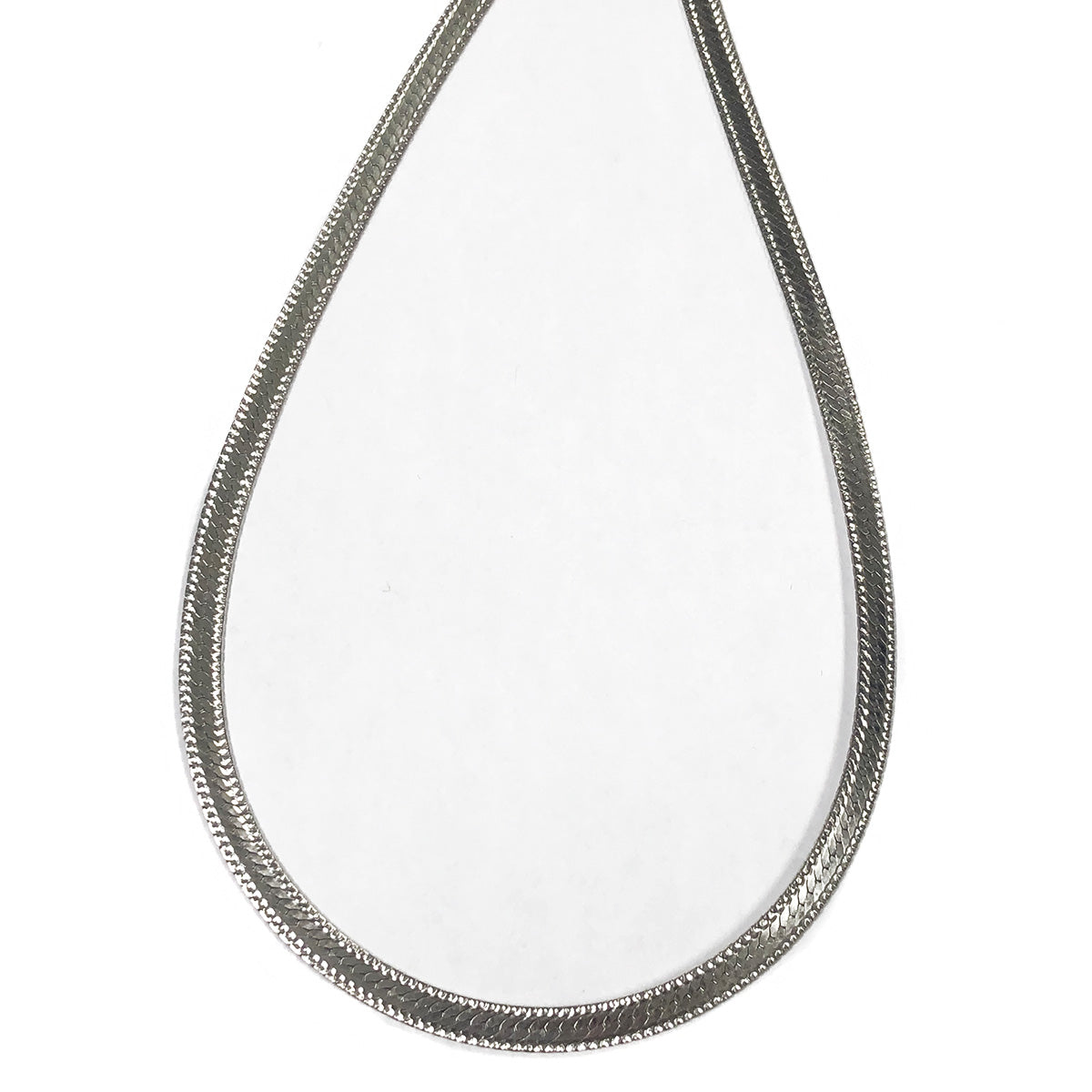 Silver Herringbone Necklace