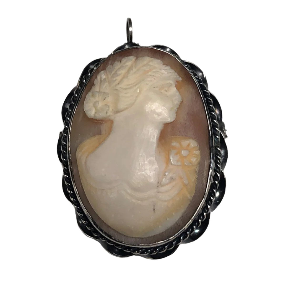 Silver Cameo Pin or Pendant