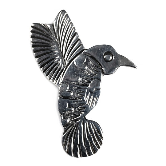 J Nelson Navajo Silver Hummingbird Pin