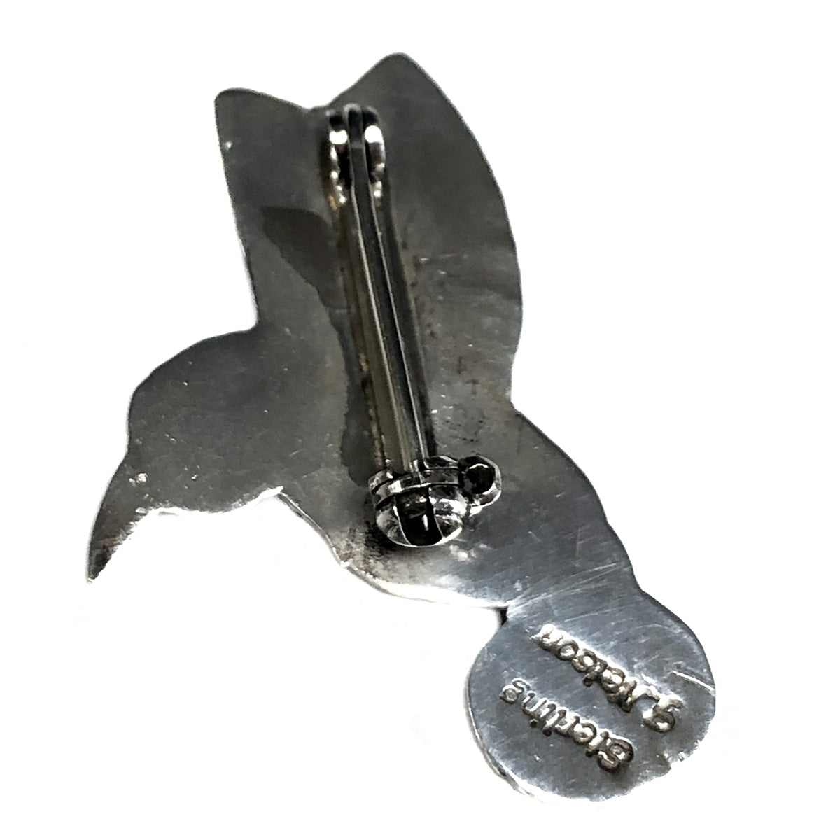 J Nelson Navajo Silver Hummingbird Pin
