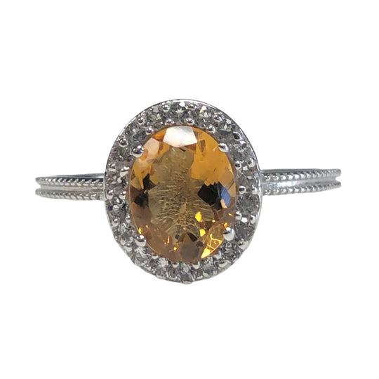 Silver Tourmaline & Topaz Ring