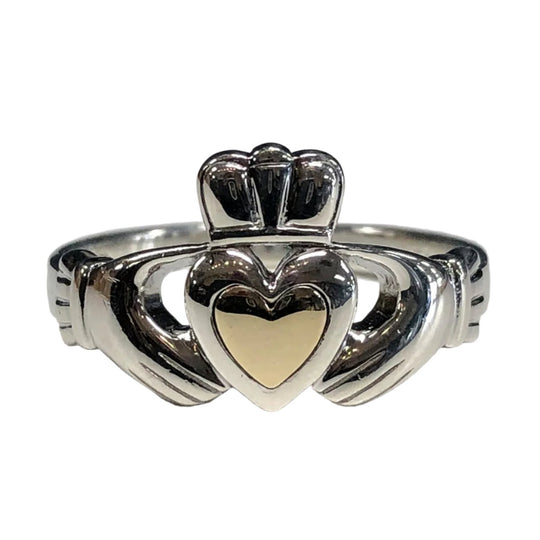Silver & Gold Claddagh Ring
