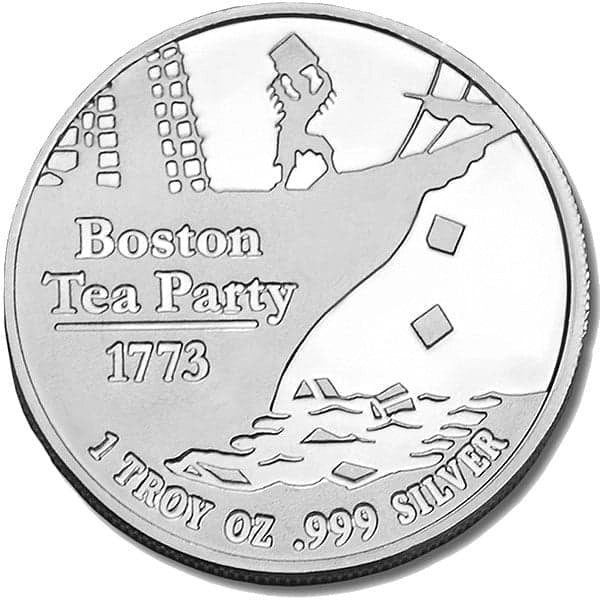 Don't Tread on Me Boston Tea Party 1 oz Silver Rounds