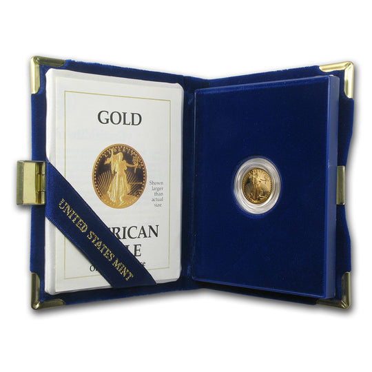 1/10 oz American Gold Eagle Proof (Random Year) (With Box & CoA)