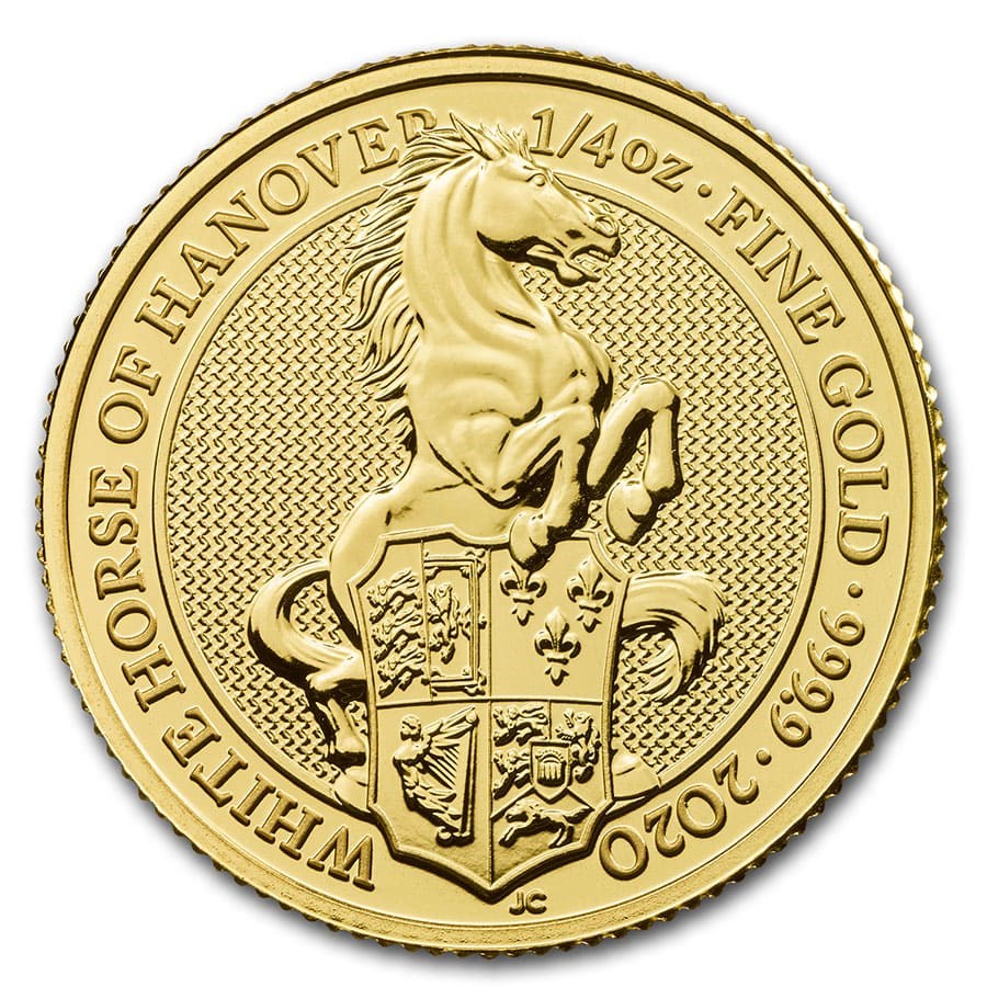 2020 1/4 oz Gold Queen&#39;s Beasts The White Horse (4384036651031)