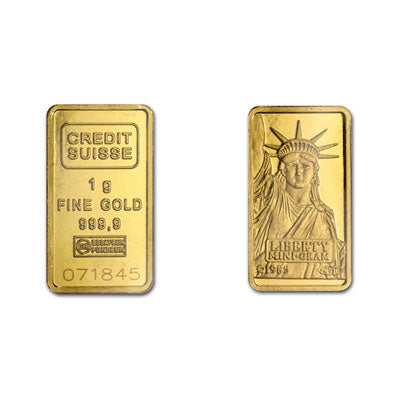 Credit Suisse 1 g Gold Bar (Secondary Market)