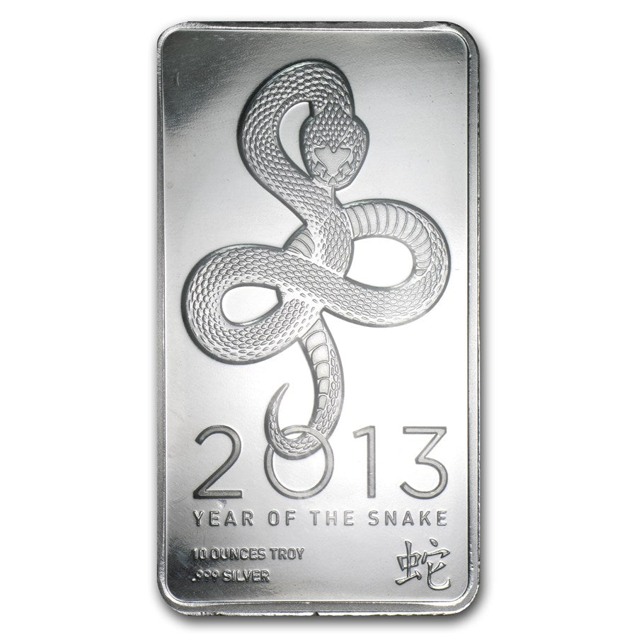 Year of the Snake 10 oz Silver Bar