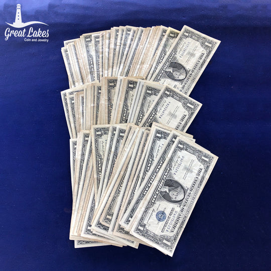 Lot of 115 1957 Series $1 Silver Certificates (VG - XF)