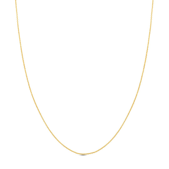 14k Yellow Gold Diamond Cut Cable Necklace