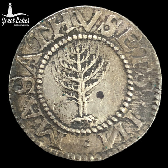 1652 International Sterling Massachusetts Pine Tree Shilling Restrike