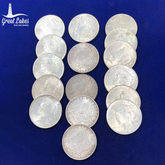Lot of 16 Morgan Silver Dollars