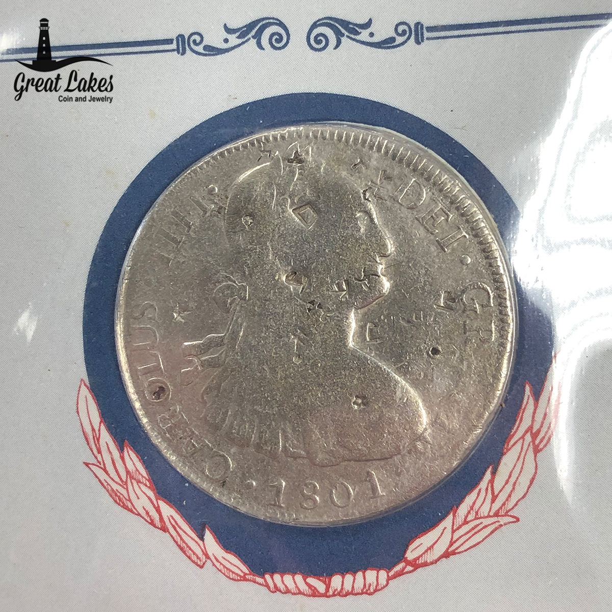 Postal Commemorative Society &quot;America&#39;s First Silver Dollar&quot; 1801 8 Reales