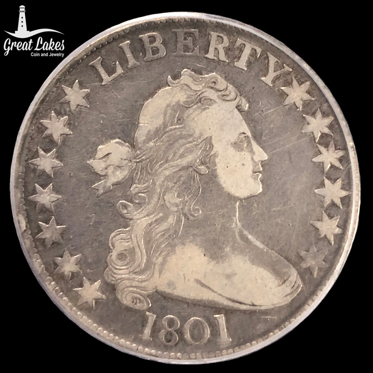 1801 Draped Bust Half Dollar PCGS VF20