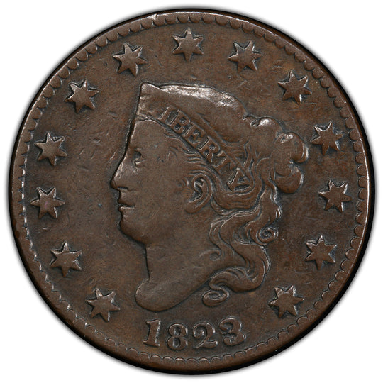 1823/2 Large Cent PCGS F12