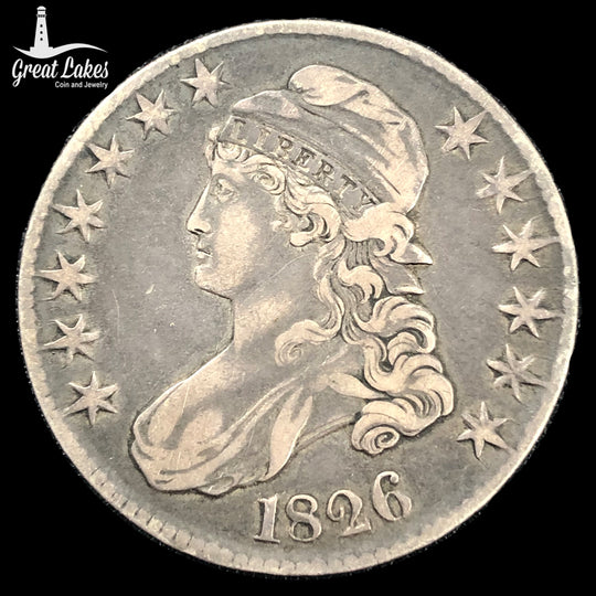 1826 Capped Bust Half Dollar (F)