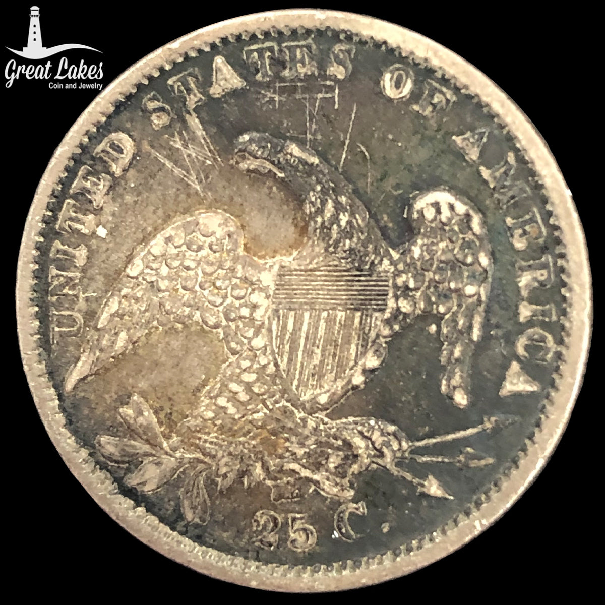 1835 Capped Bust Quarter Small Size (VF)