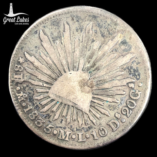 1835 Mo ML Mexico 8 Reales
