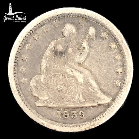 1839 Seated Liberty Quarter (VF)