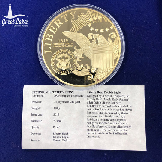 1849 Liberty Head Double Eagle Medal (With CoA)