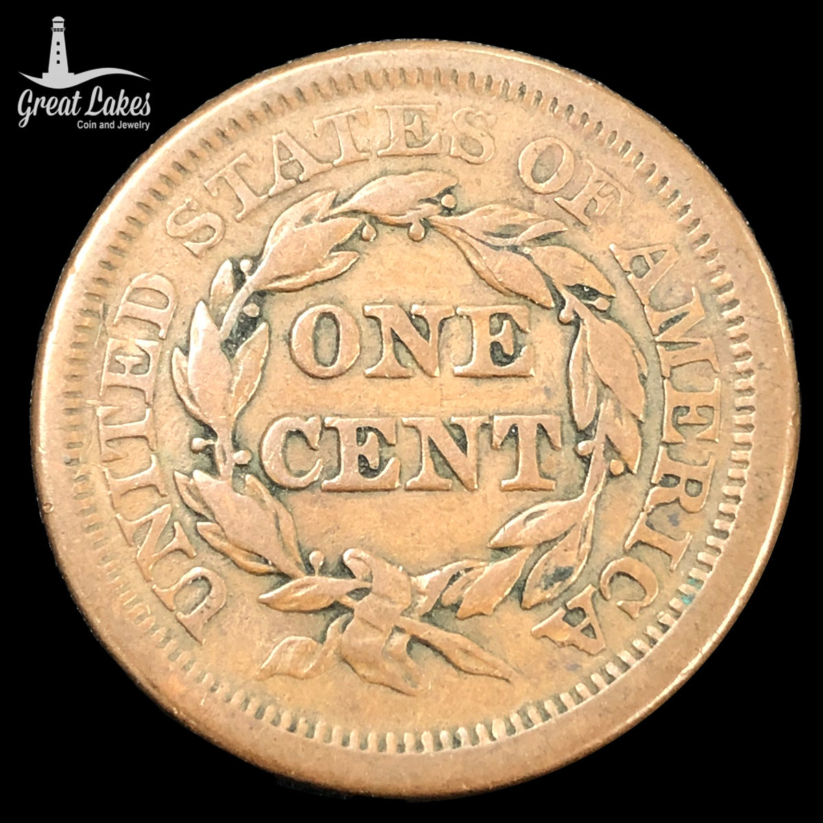 1850 Braided Hair Large Cent (VF)