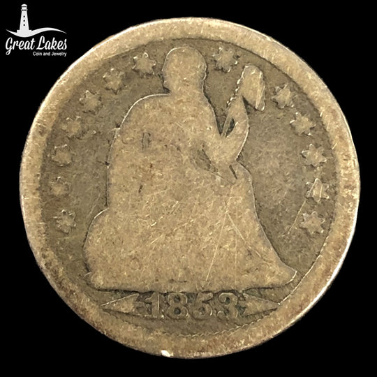 1853 Arrows Seated Liberty Dime (G)