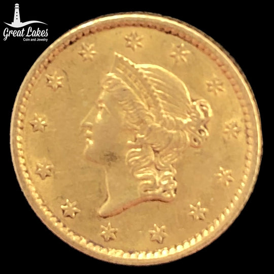 1853 $1 Liberty Head Gold Dollar Type 1 (XF)