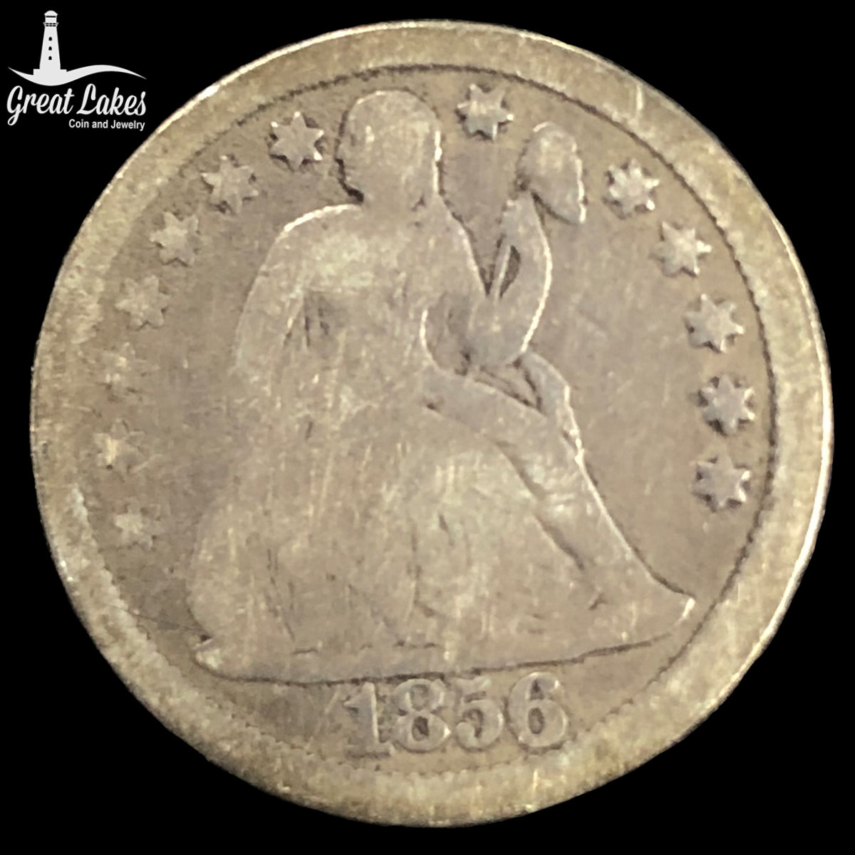 1856 Large Date Seated Liberty Dime (G)