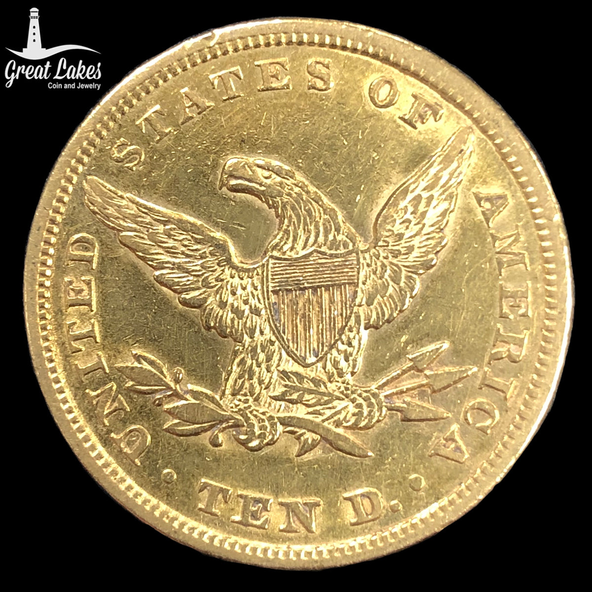 1856 $10 Liberty Gold Eagle (Low Premium)