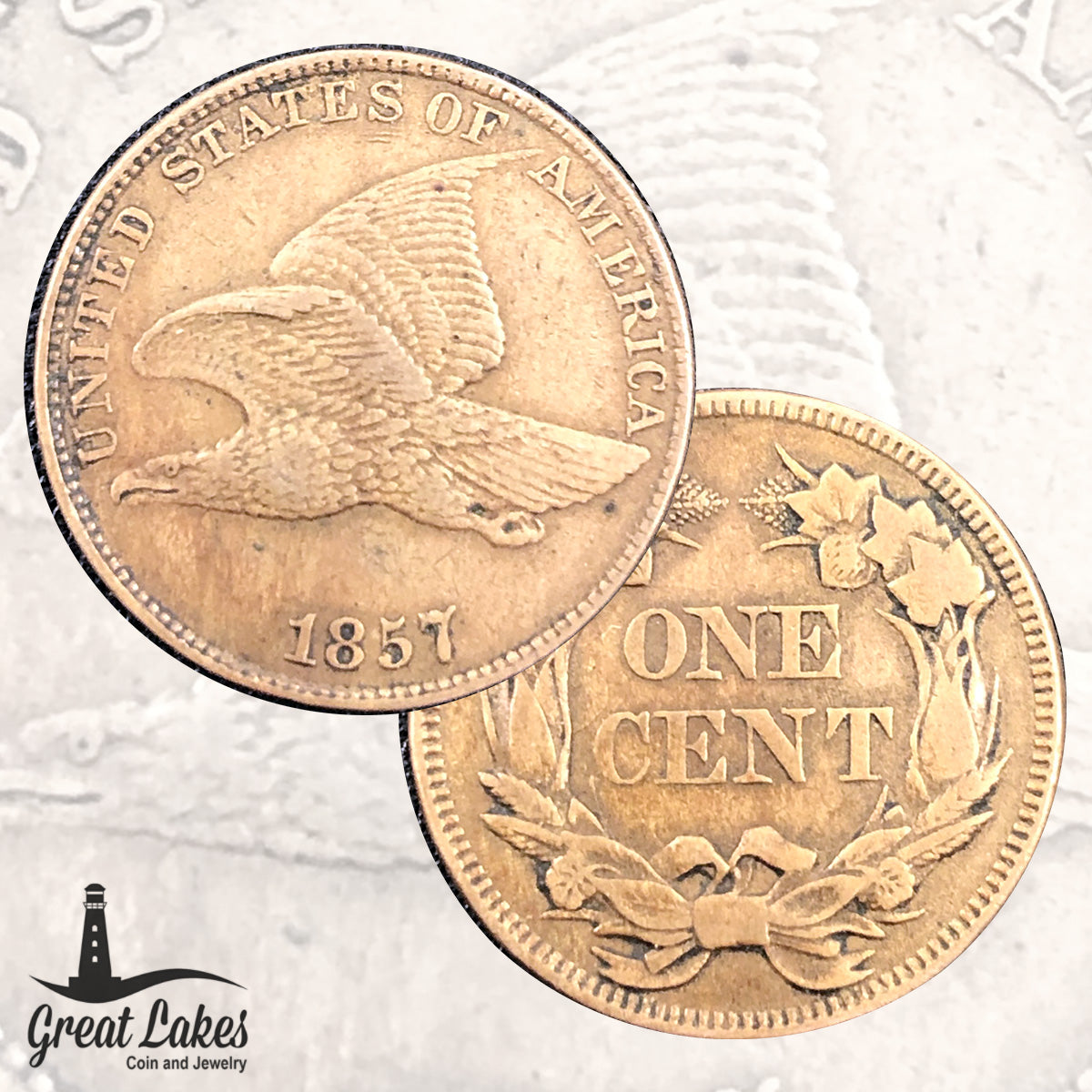 1857 Flying Eagle Cent (VF)