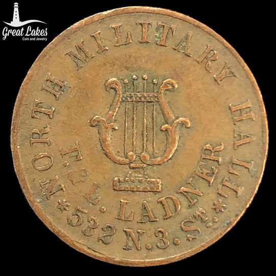 1863 Civil War Store Token F & L Ladner Philadelphia PA