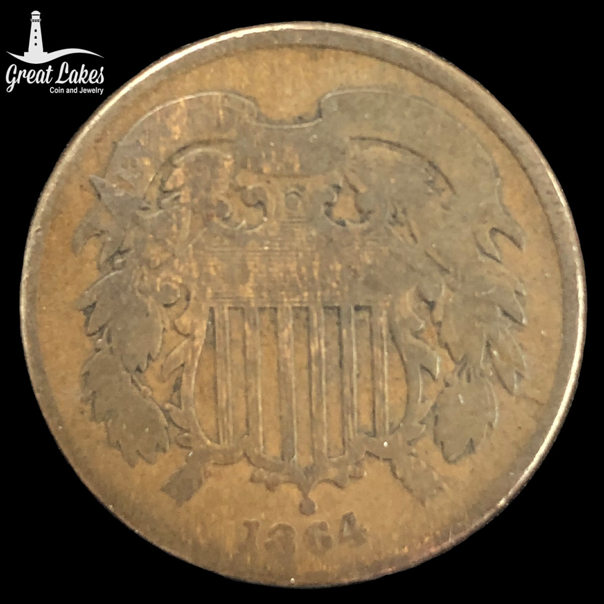 1864 Two Cent Piece “Rotated Reverse” (G)