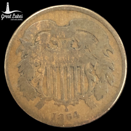 1864 Two Cent Piece “Rotated Reverse” (G)
