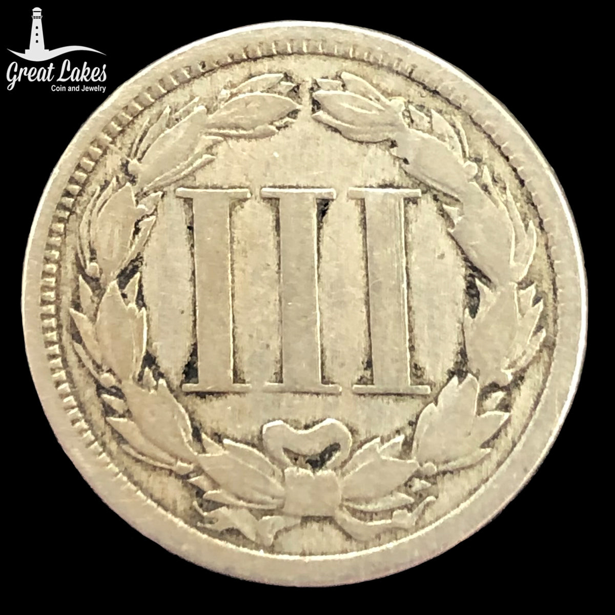 1865 3 Cent Nickel (VG)