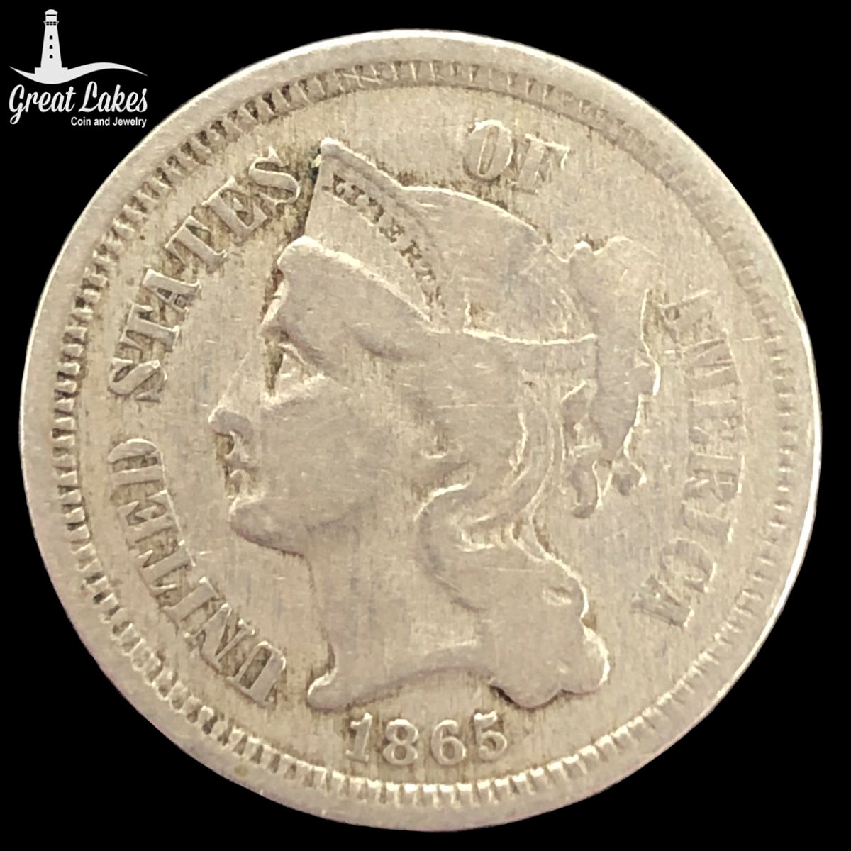 1865 3 Cent Nickel (VG)