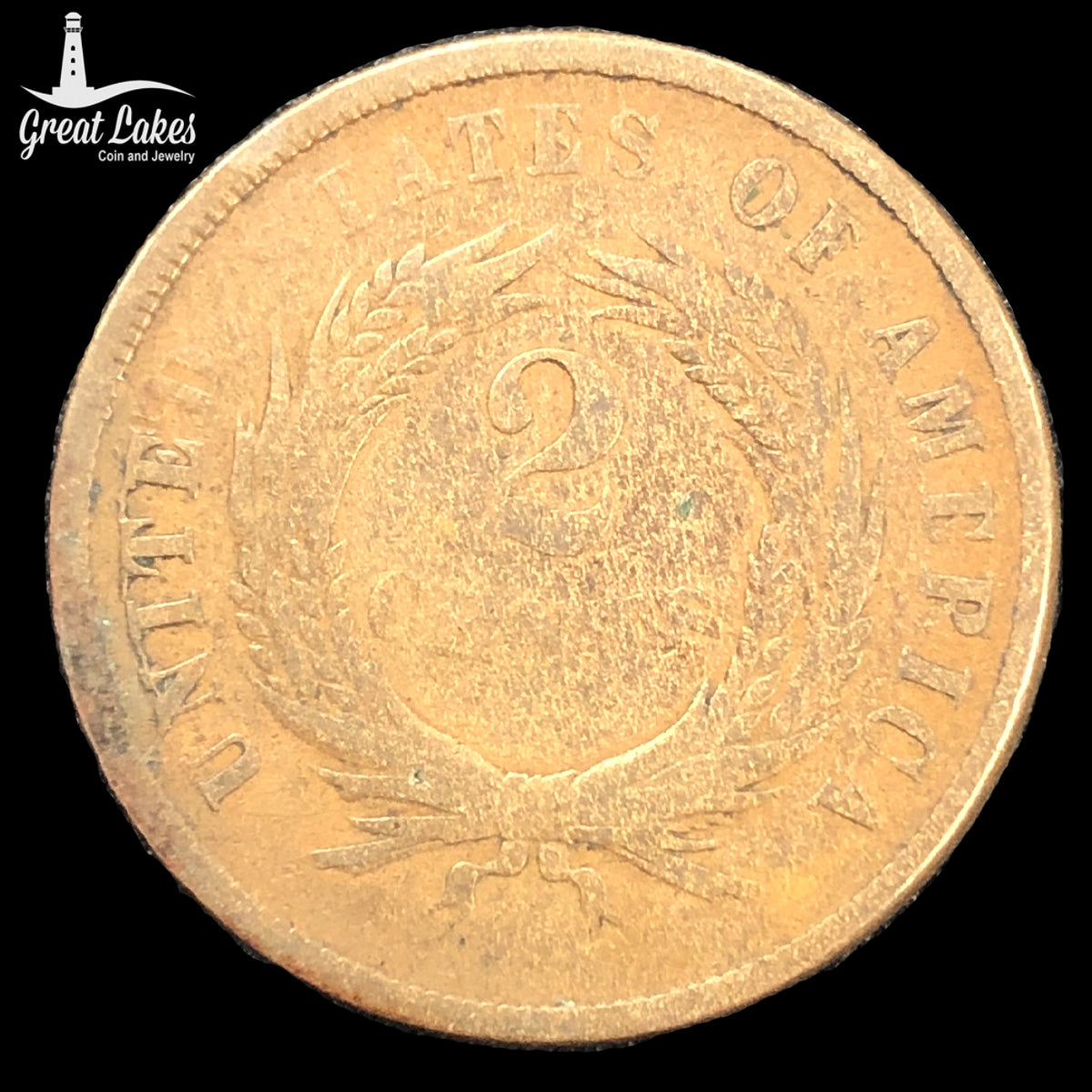 1865 Two Cent Piece (F)