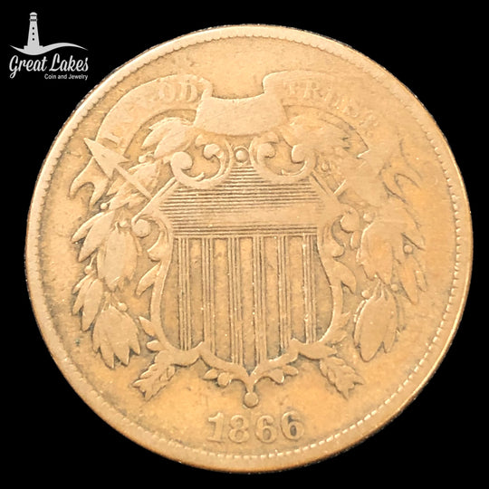 1866 2 Cent Piece (F)