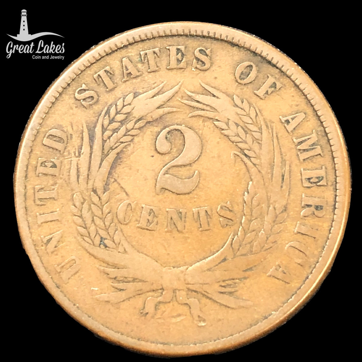 1866 2 Cent Piece (F)