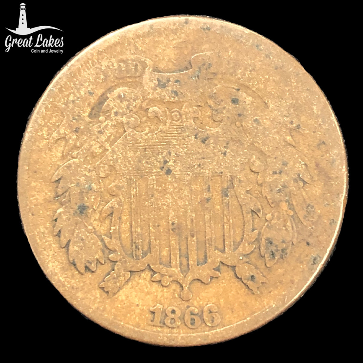 1866 Two Cent Piece (VG)