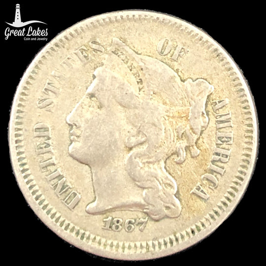 1867 3 Cent Nickel (F)