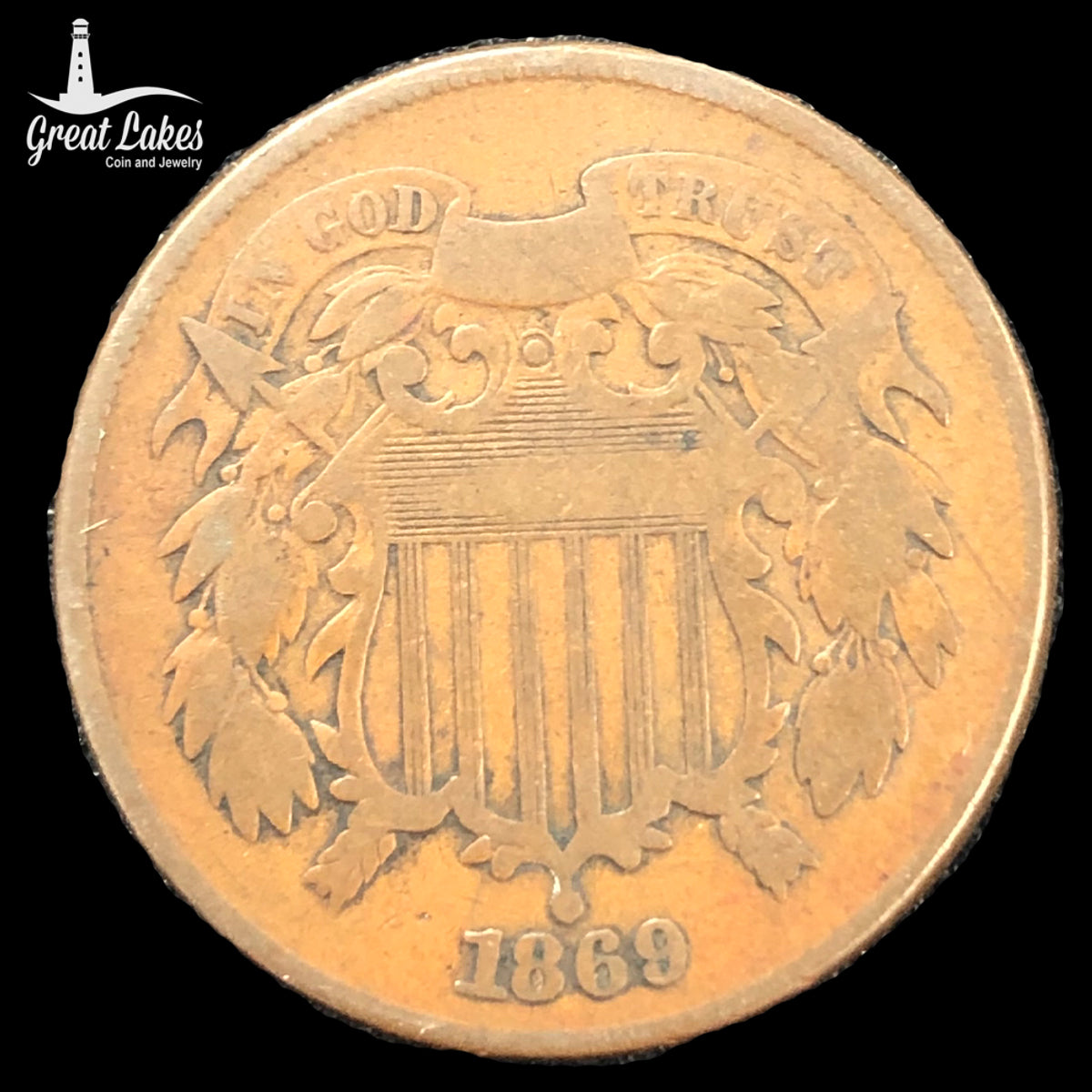 1869 Two-Cent Piece (VG)