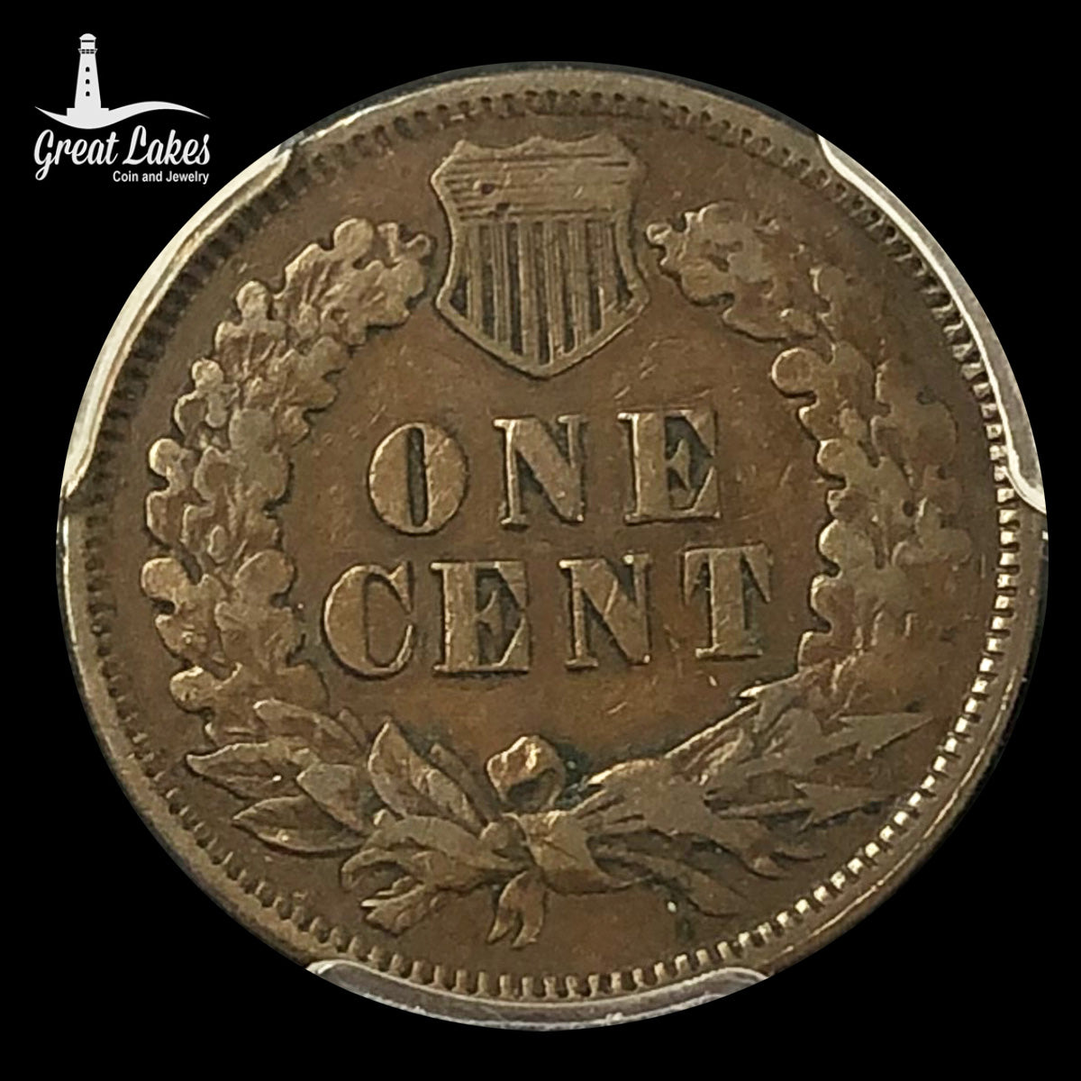 1873 1 Cent Open 3 PCGS VF30BN