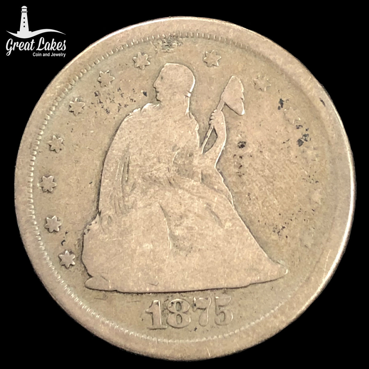 1875-S 20 Cent Piece (G)