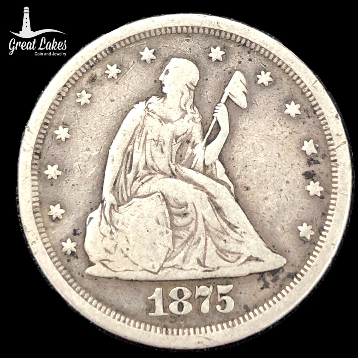 1875-S 20 Cent Piece (VG)