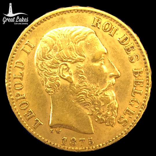 1875 Belgian 20 Francs
