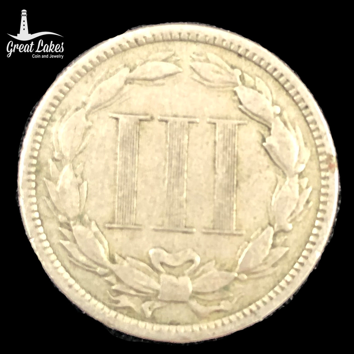 1876 3 Cent Nickel (F)