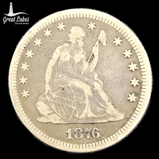 1876 Seated Liberty Quarter (VF)