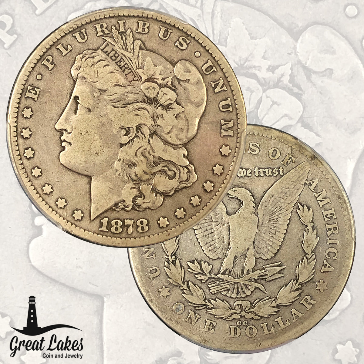 1878-CC Morgan Silver Dollar PCGS F12