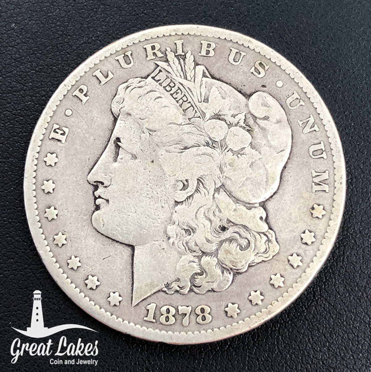 1878-CC Morgan Silver Dollar (VG) (Cleaned)