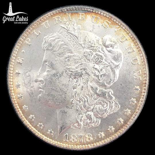 1878 7 Tail Feather Morgan Silver Dollar (BU)