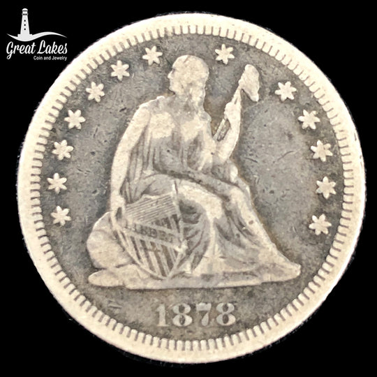 1878 Seated Liberty Quarter (F)
